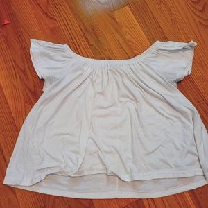 White Off Shoulder Flowy Summer Top